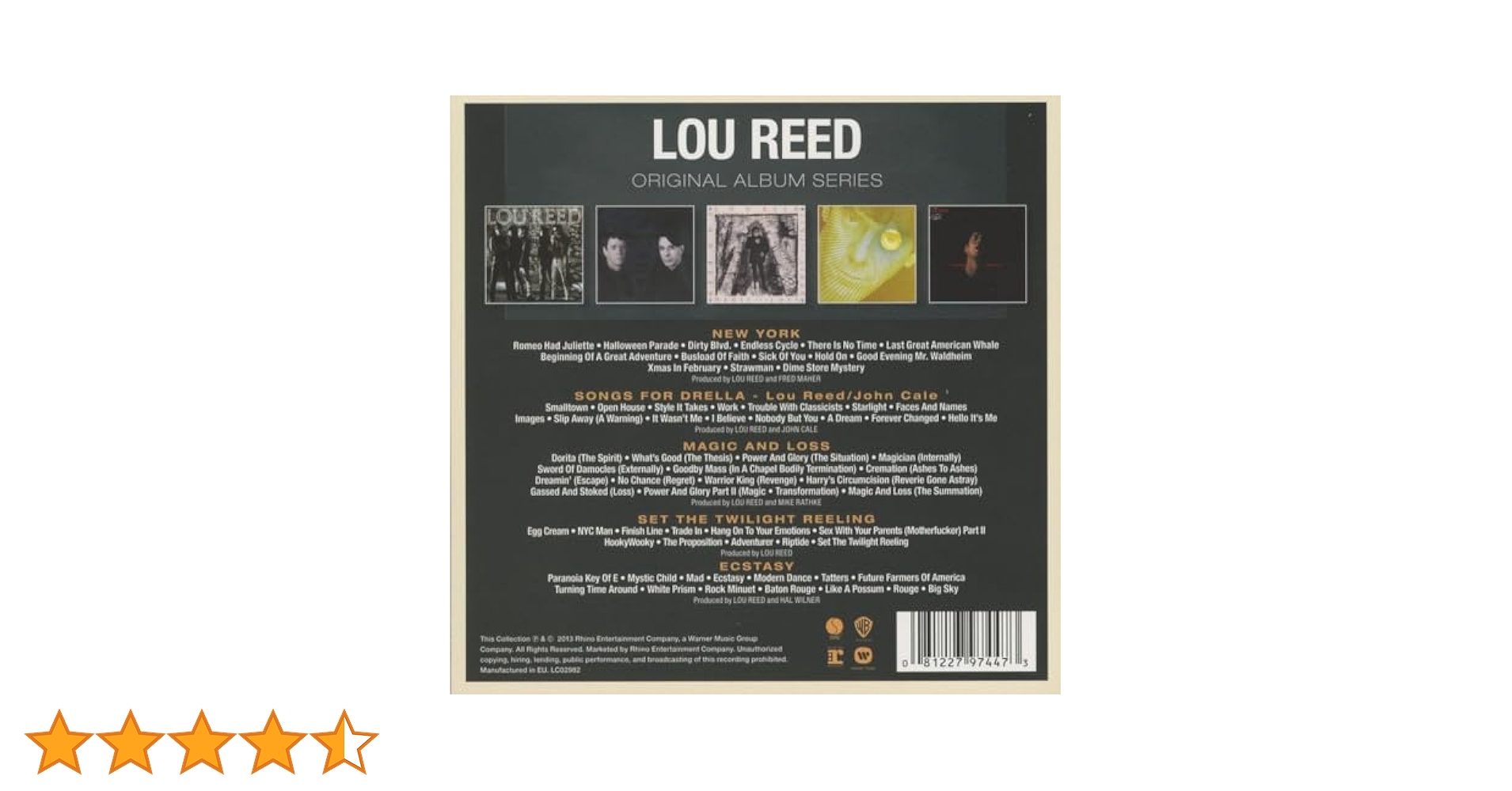 10▢LOU REED THE ボックスセット IY0513-1 10▢LOU REED THE ボックスセット IY0513-1 Box Set Lou Reed